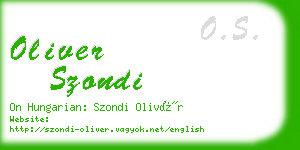 oliver szondi business card